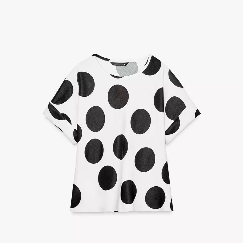 Zara ZW collection polka dot top